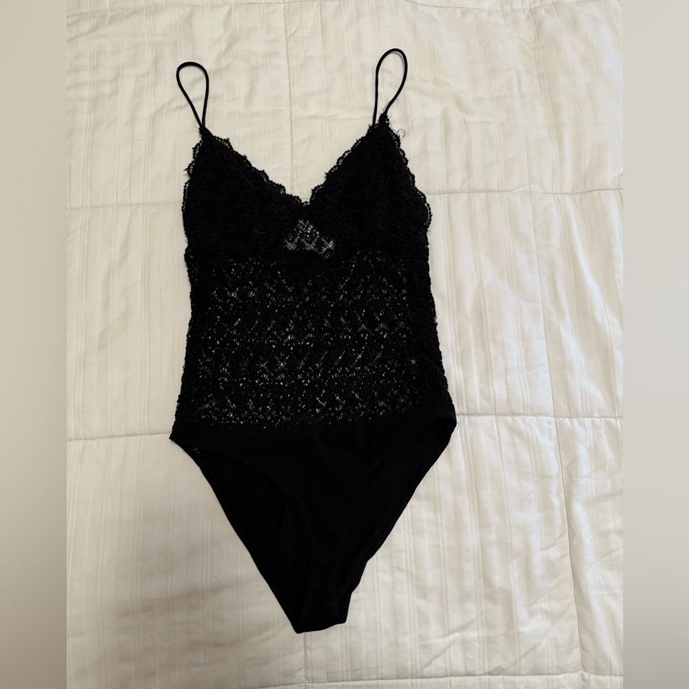 Zara Black Lace Bodysuit